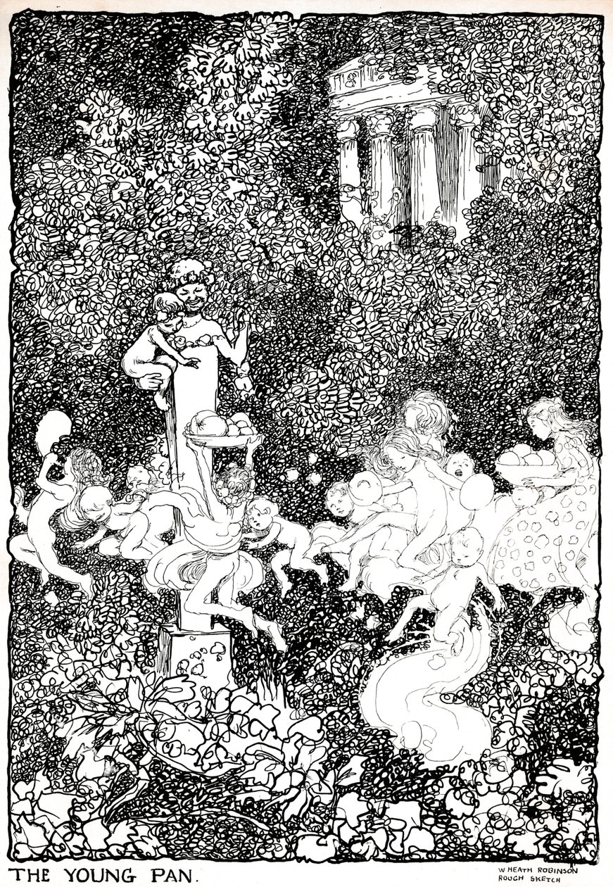 Le jeune Pan - Première étape - William Heath Robinson