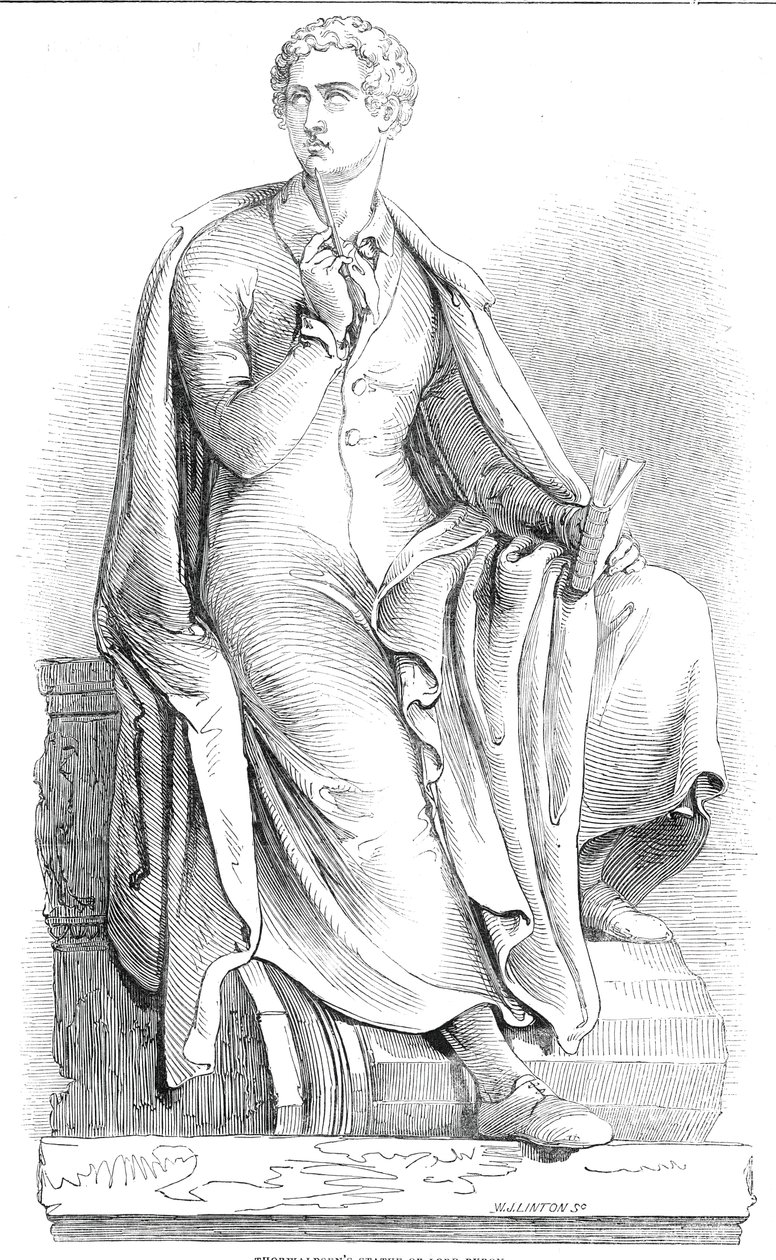 Statue de Lord Byron par Thorwaldsen, 1845 - W. J. Linton