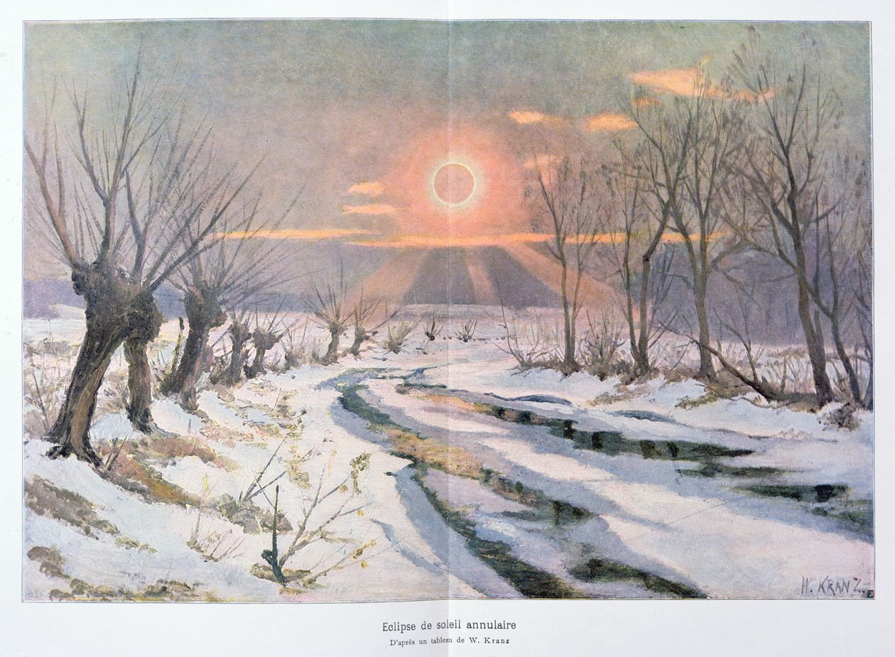 Éclipse annulaire du soleil, illustration de 