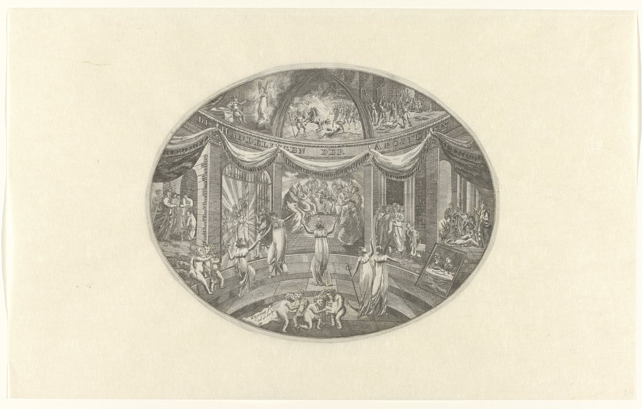 Représentation allégorique des actes des Apôtres - W. Roosing