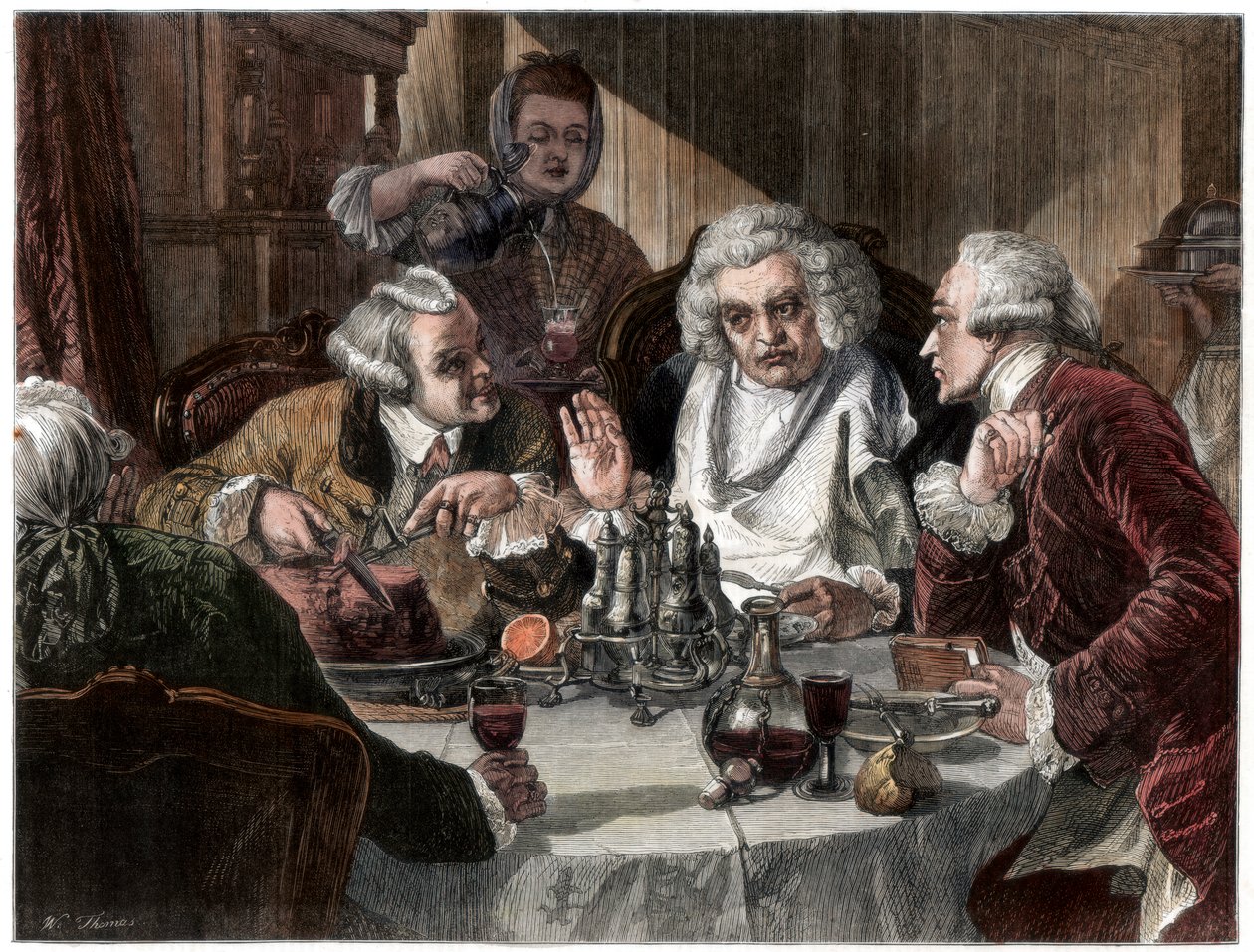 Première rencontre du Dr Johnson avec John Wilkes, 1866 - W Thomas