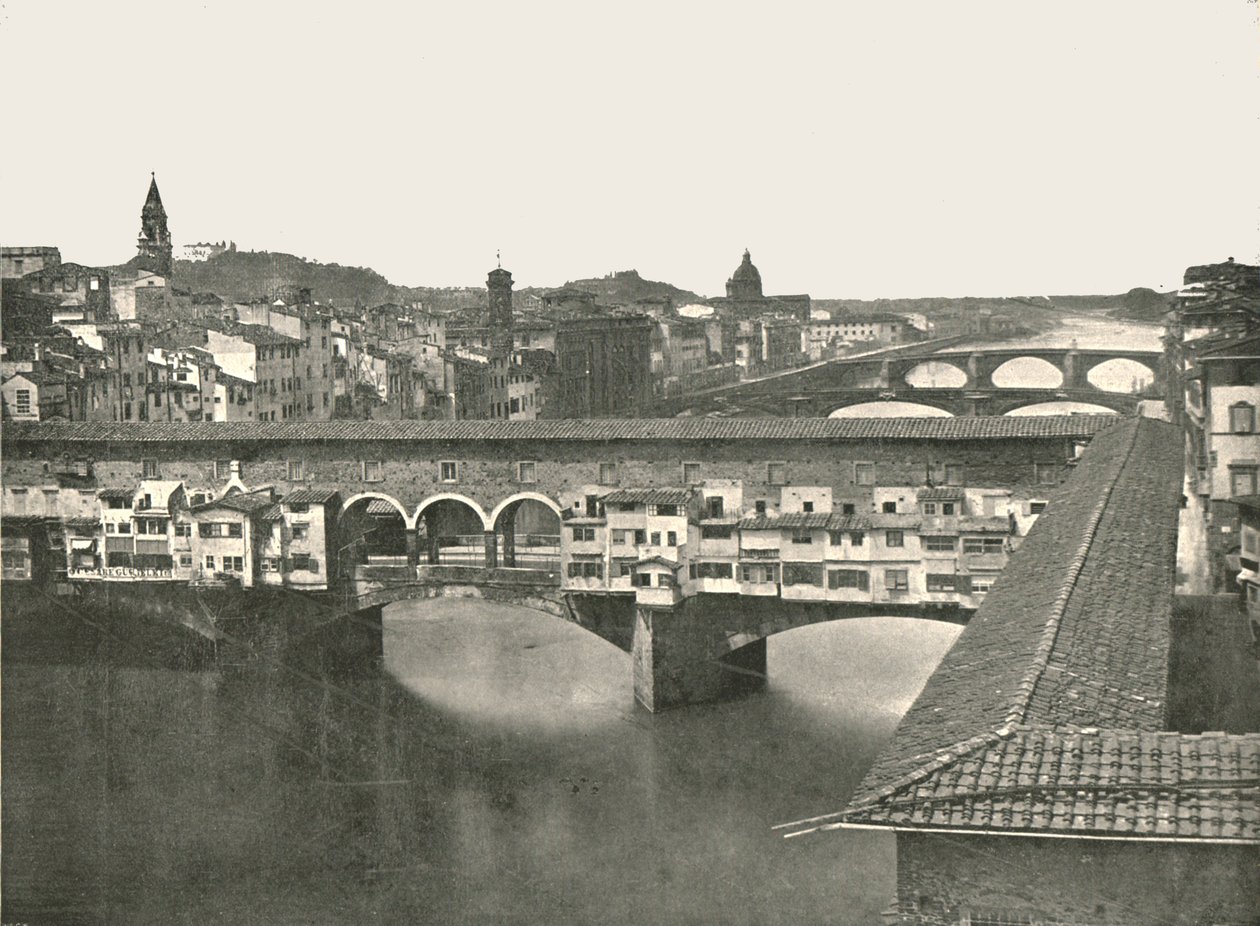 Le Ponte Vecchio, Florence, Italie, 1895 - W and S Ltd