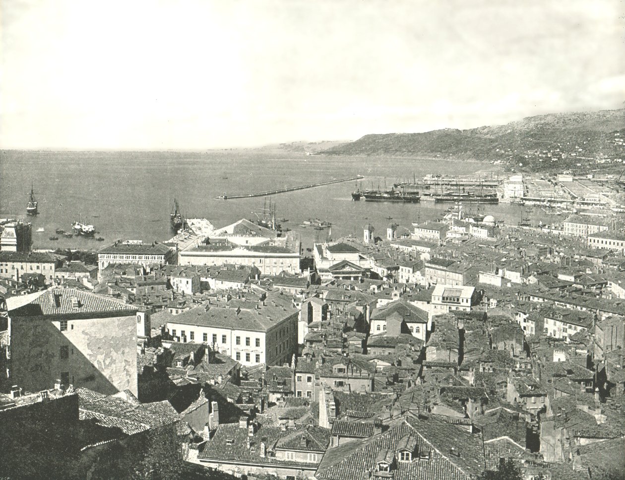 Ville et port, Trieste, Italie, 1895 - W and S Ltd