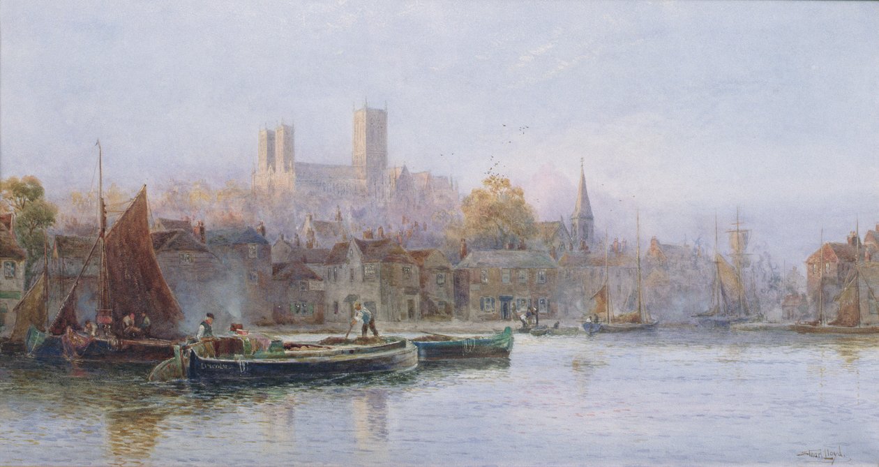 Cathédrale de Lincoln depuis la rivière - Walker Stuart Lloyd