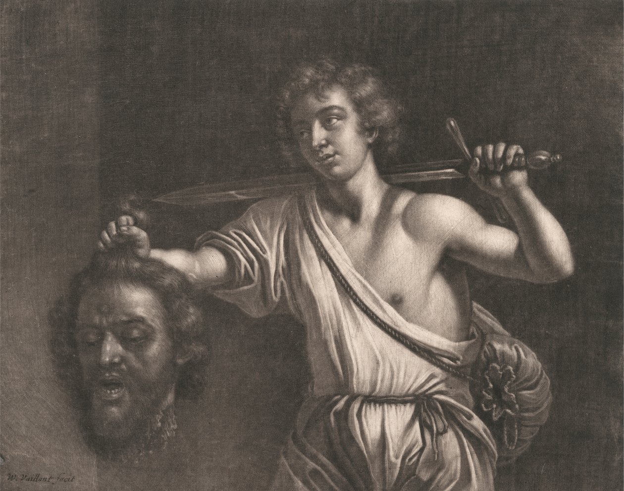 David avec la tête de Goliath - Wallerant Vaillant