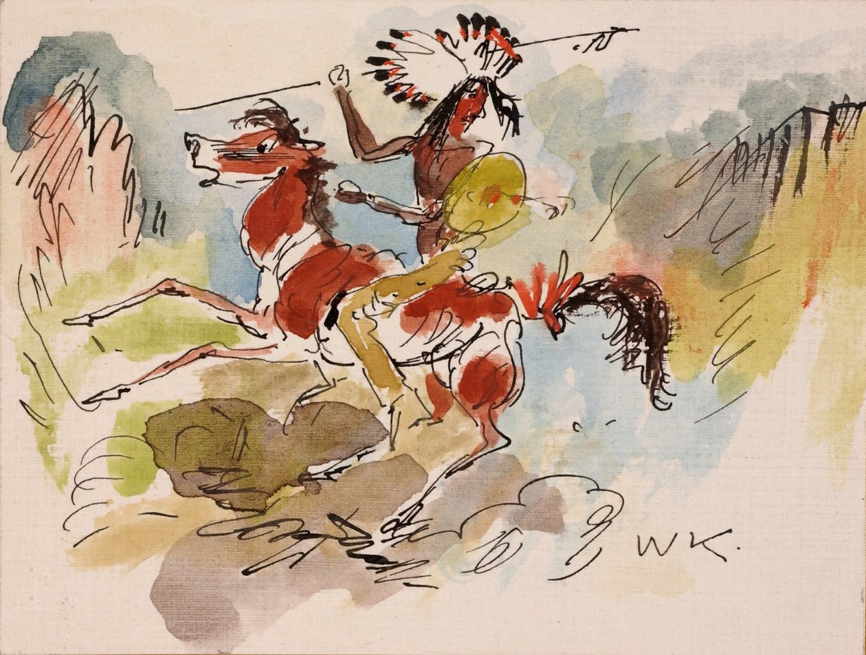 Indianer zu Pferd - Walt Kuhn
