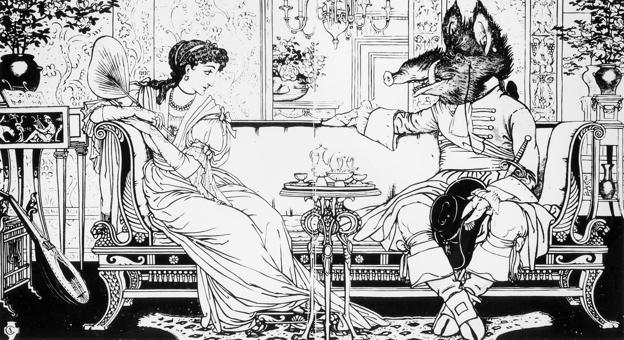 La Belle et la Bête, 1874 - Walter Crane