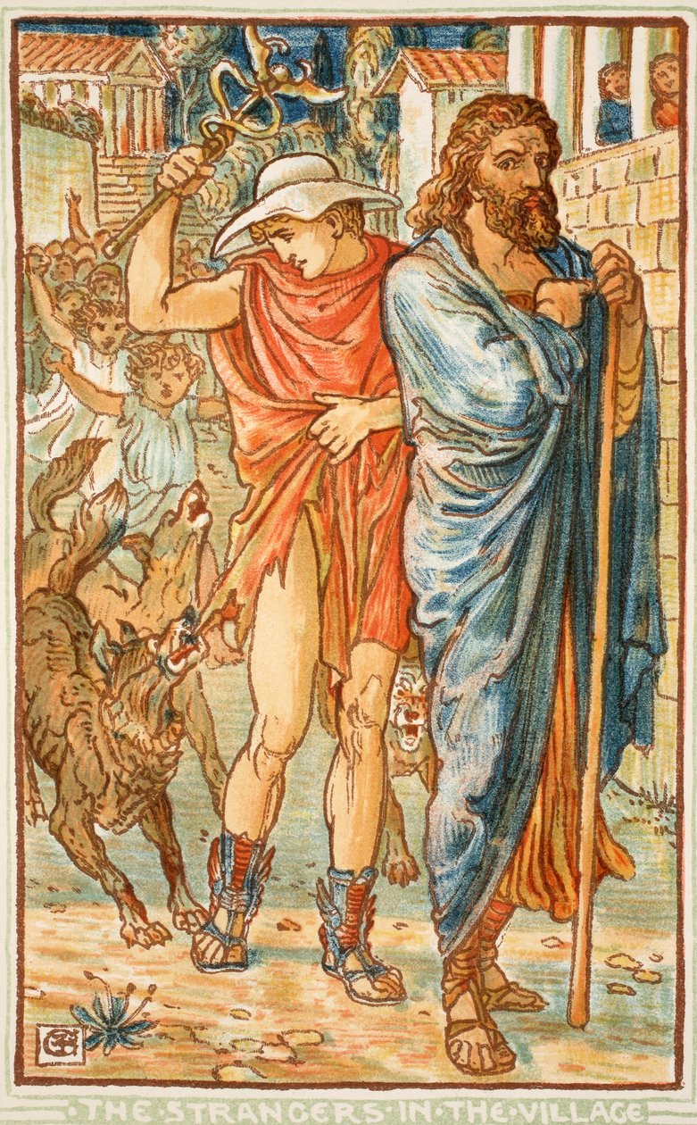 Les étrangers dans le village, illustration de 