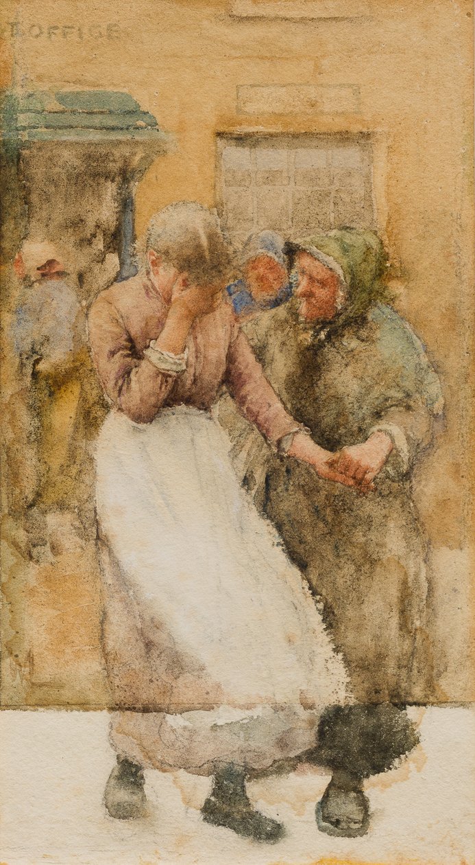 Étude pour Parmi les disparus, vers 1894 - Walter Langley