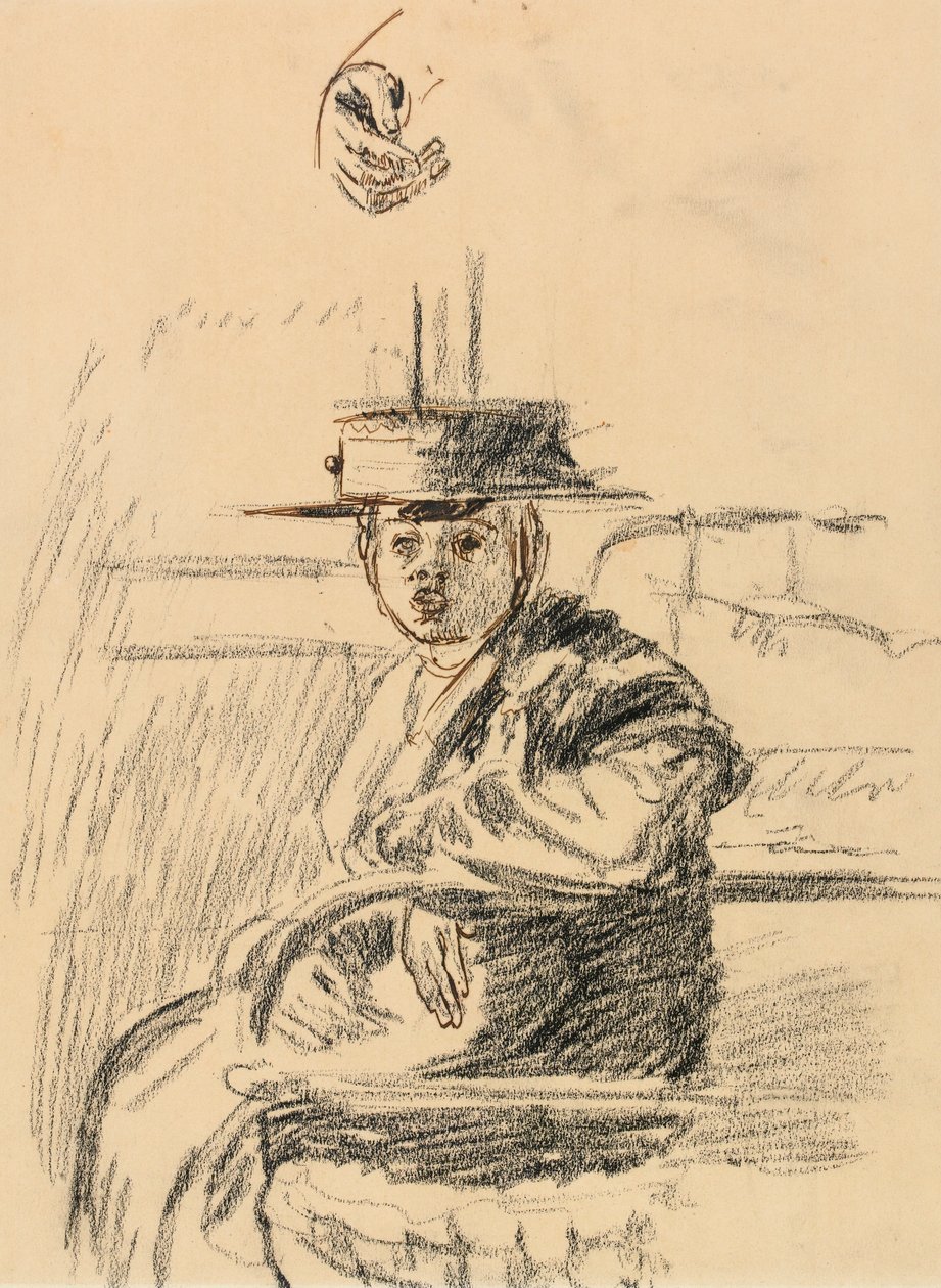 Femme assise avec un canotier de paille - Walter Richard Sickert