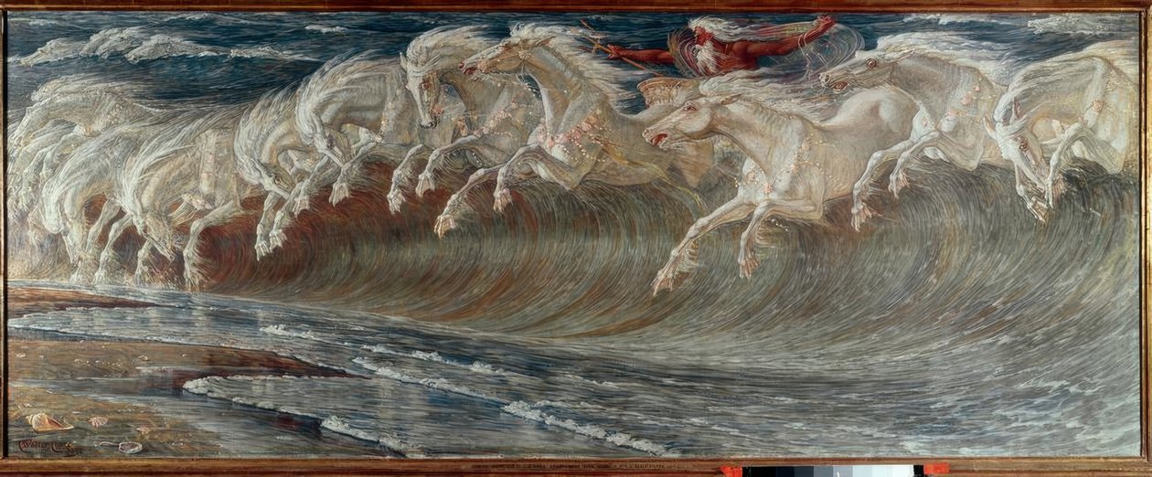 Les chevaux de Neptune - Walter Crane