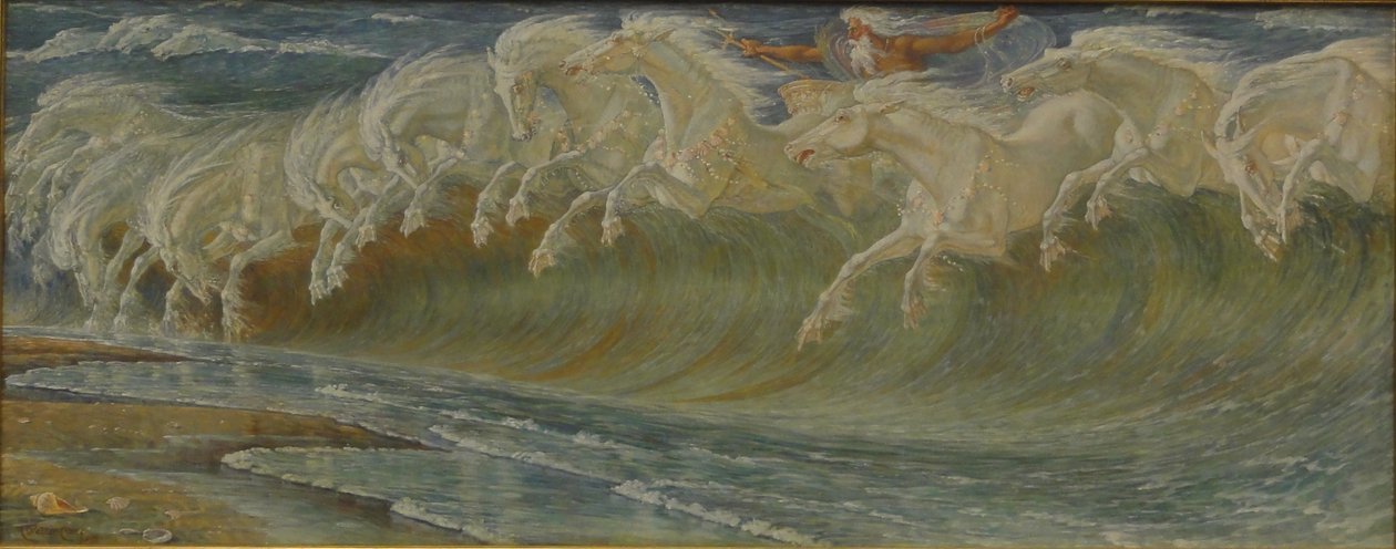 Les chevaux de Neptune - Walter Crane