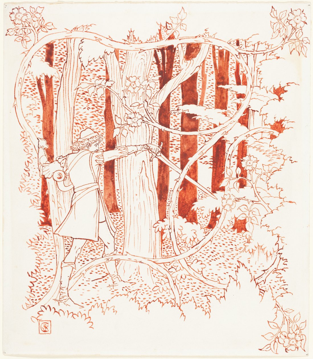 Prinz Charming im Wald - Walter Crane