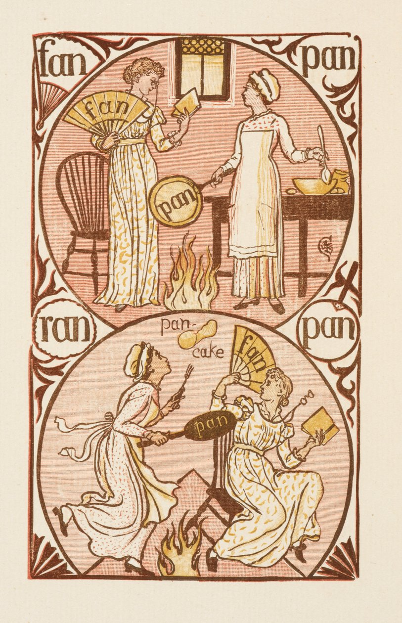 Mots rimant se terminant par la lettre N. Le Golden primer - Walter Crane