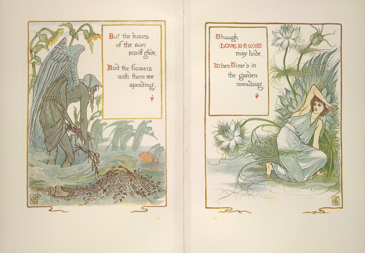 Coucher de soleil et amour dans la brume - Walter Crane