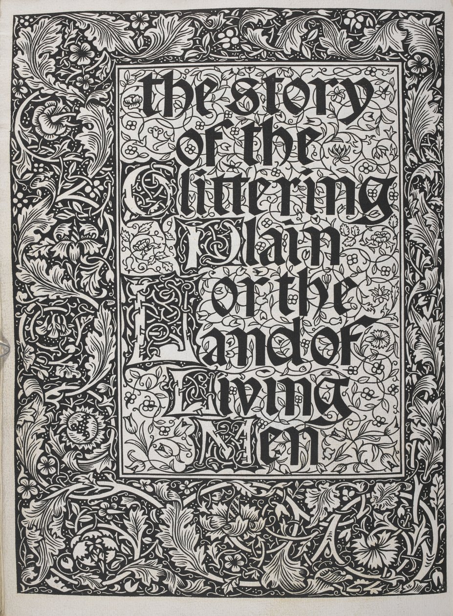 Page de titre décorée avec un motif floral - Walter Crane