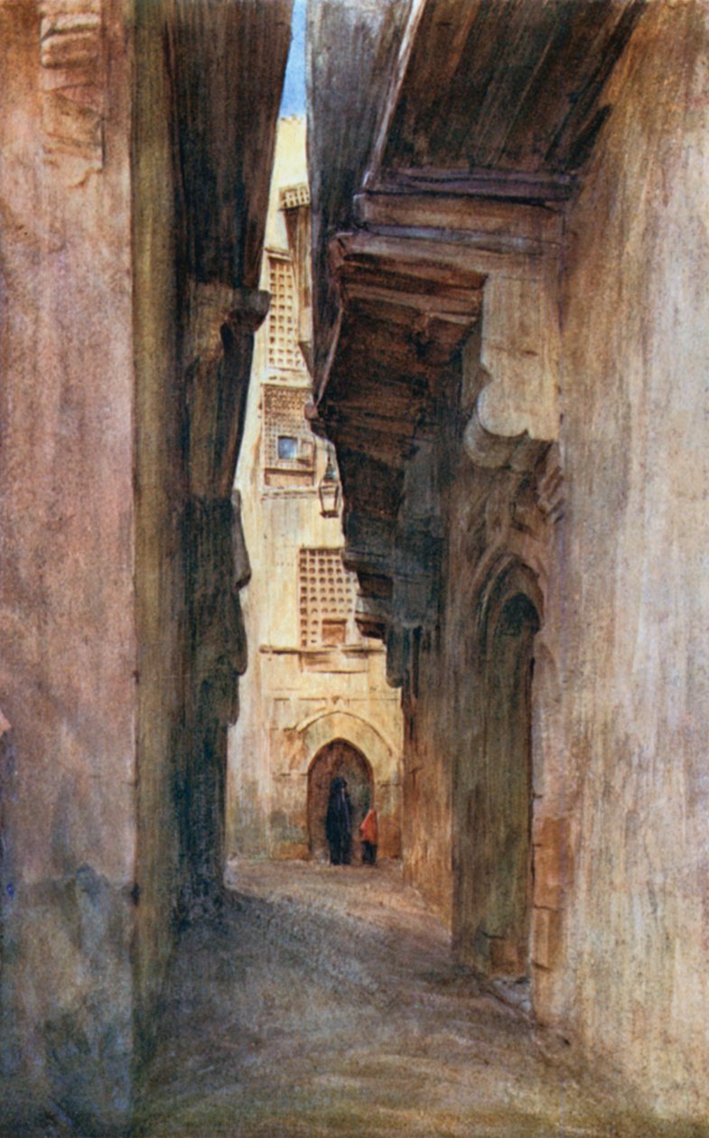 Une allée près de la porte de Zuweyla (lithographie couleur) - Walter Frederick Roofe Tyndale