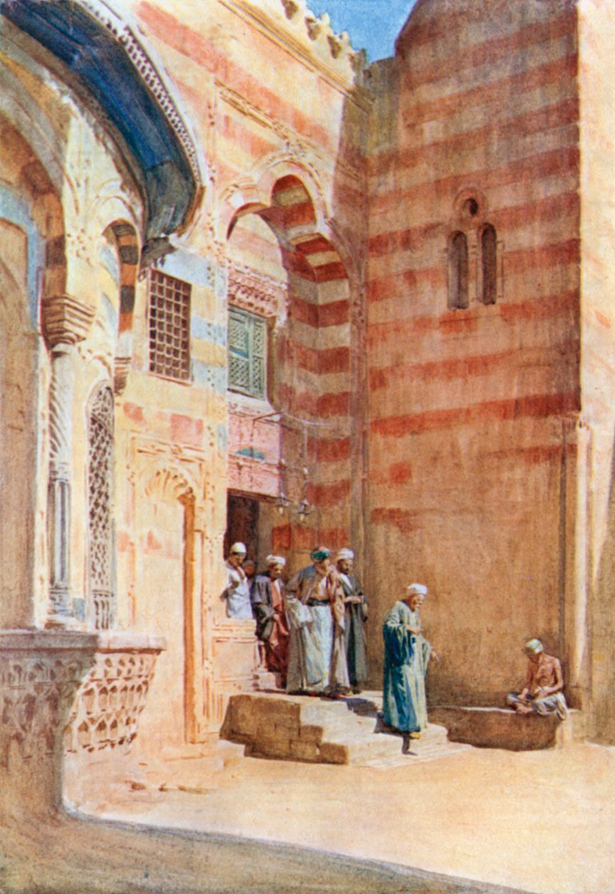 Après la prière de midi (lithographie couleur) - Walter Frederick Roofe Tyndale