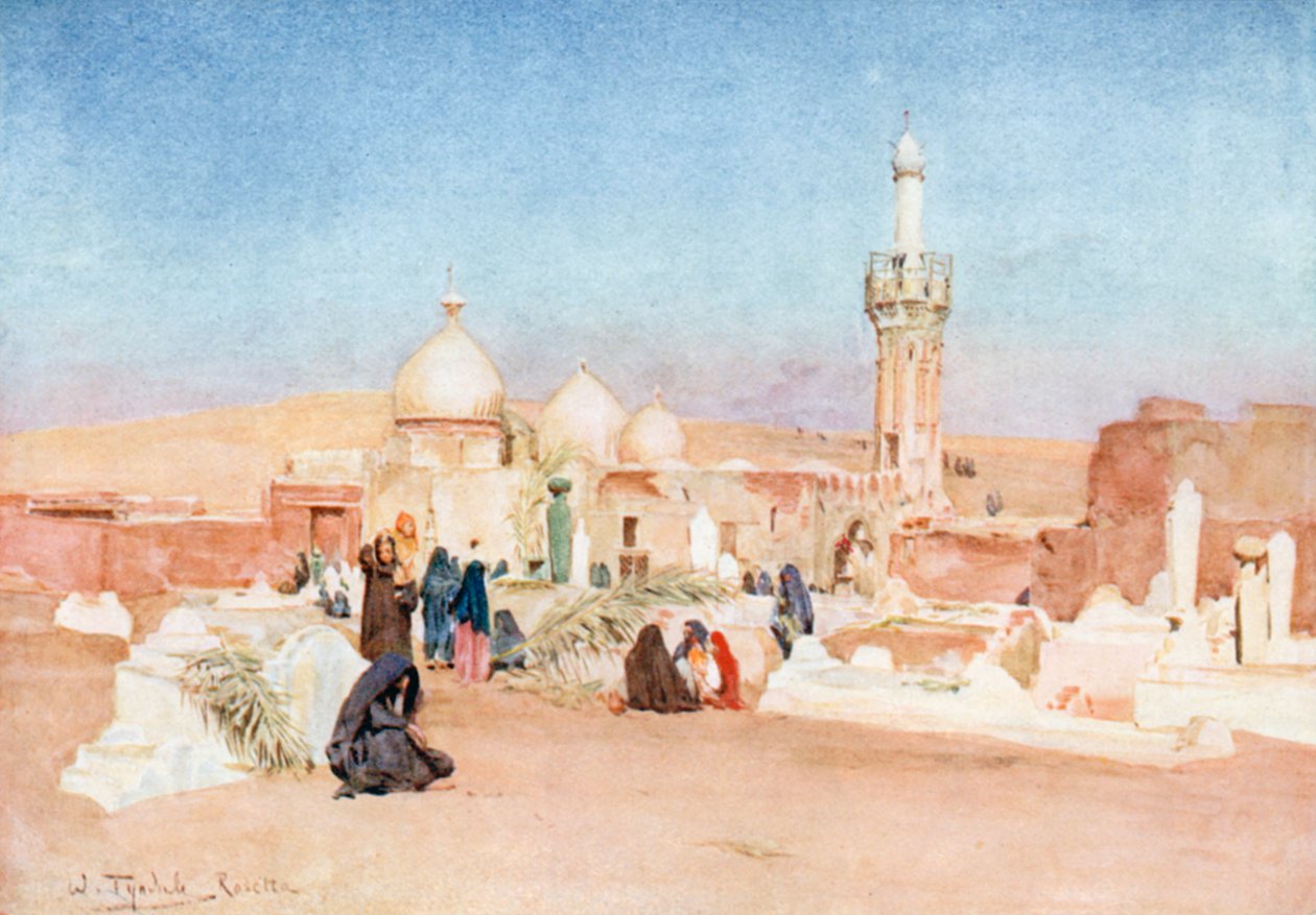 Cimetière près de Rosetta (lithographie couleur) - Walter Frederick Roofe Tyndale