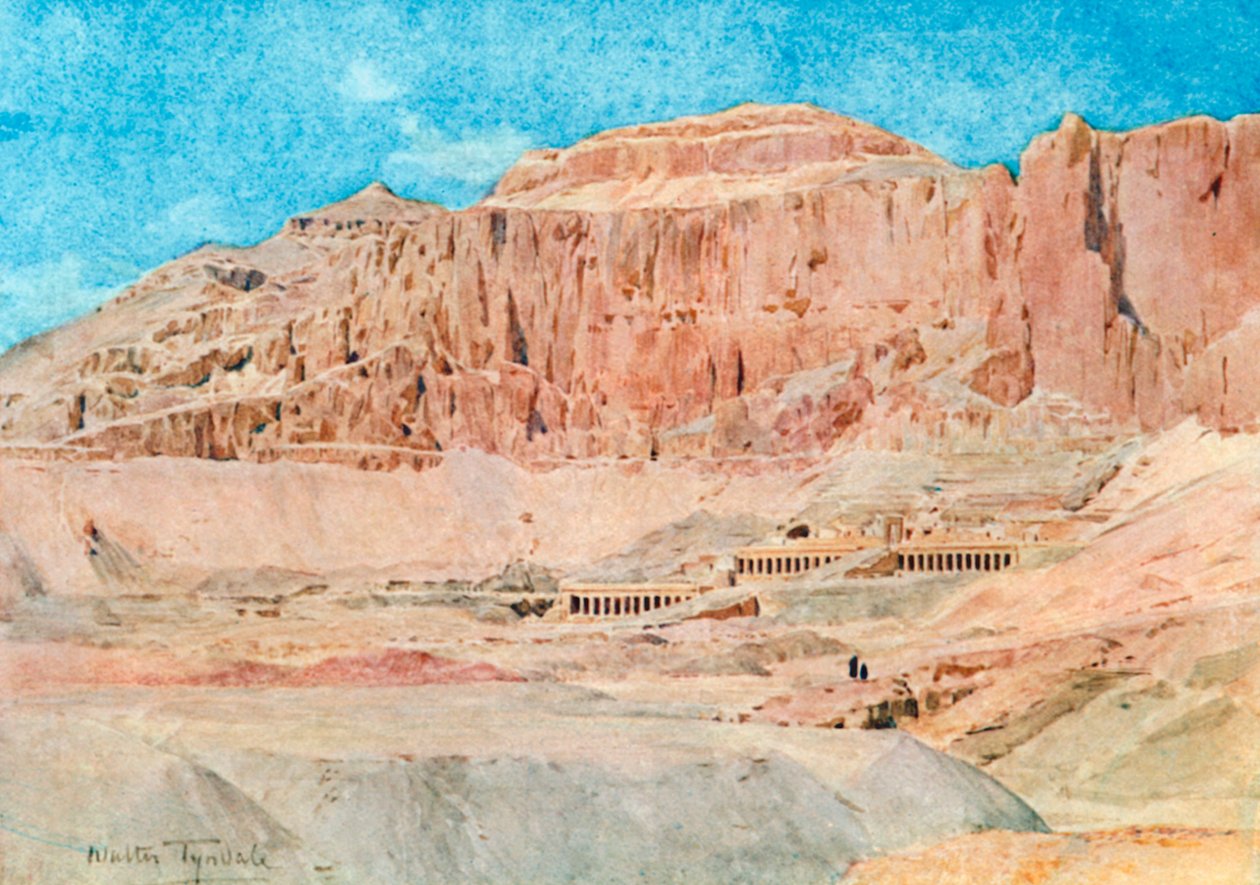 Der El-Bahri (lithographie couleur) - Walter Frederick Roofe Tyndale