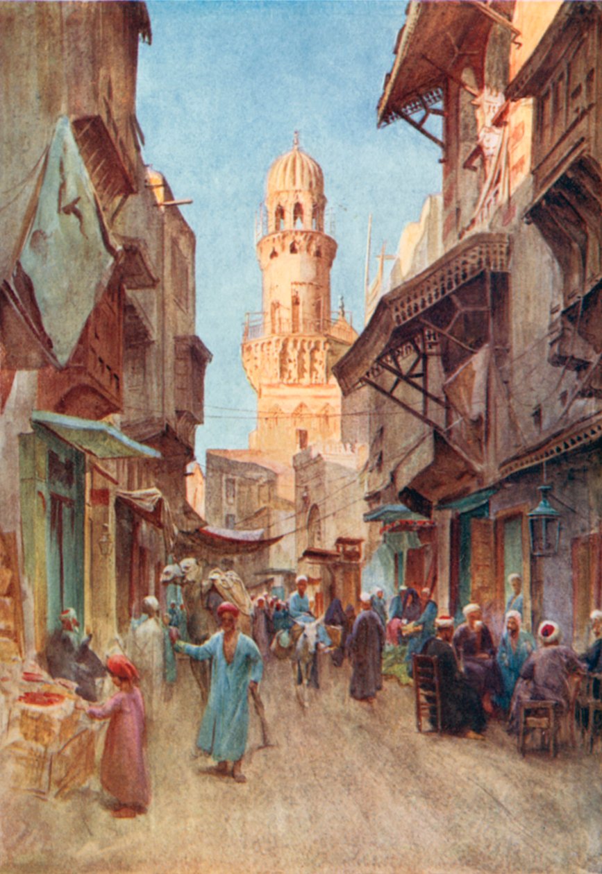El-Gamaliyeh, Le Caire (lithographie couleur) - Walter Frederick Roofe Tyndale