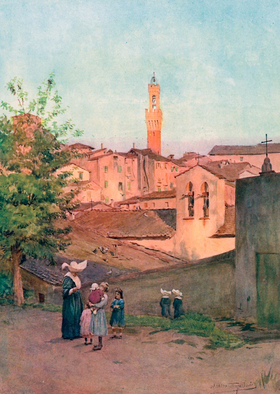 La Capella S Caterina, Sienne (lithographie couleur) - Walter Frederick Roofe Tyndale