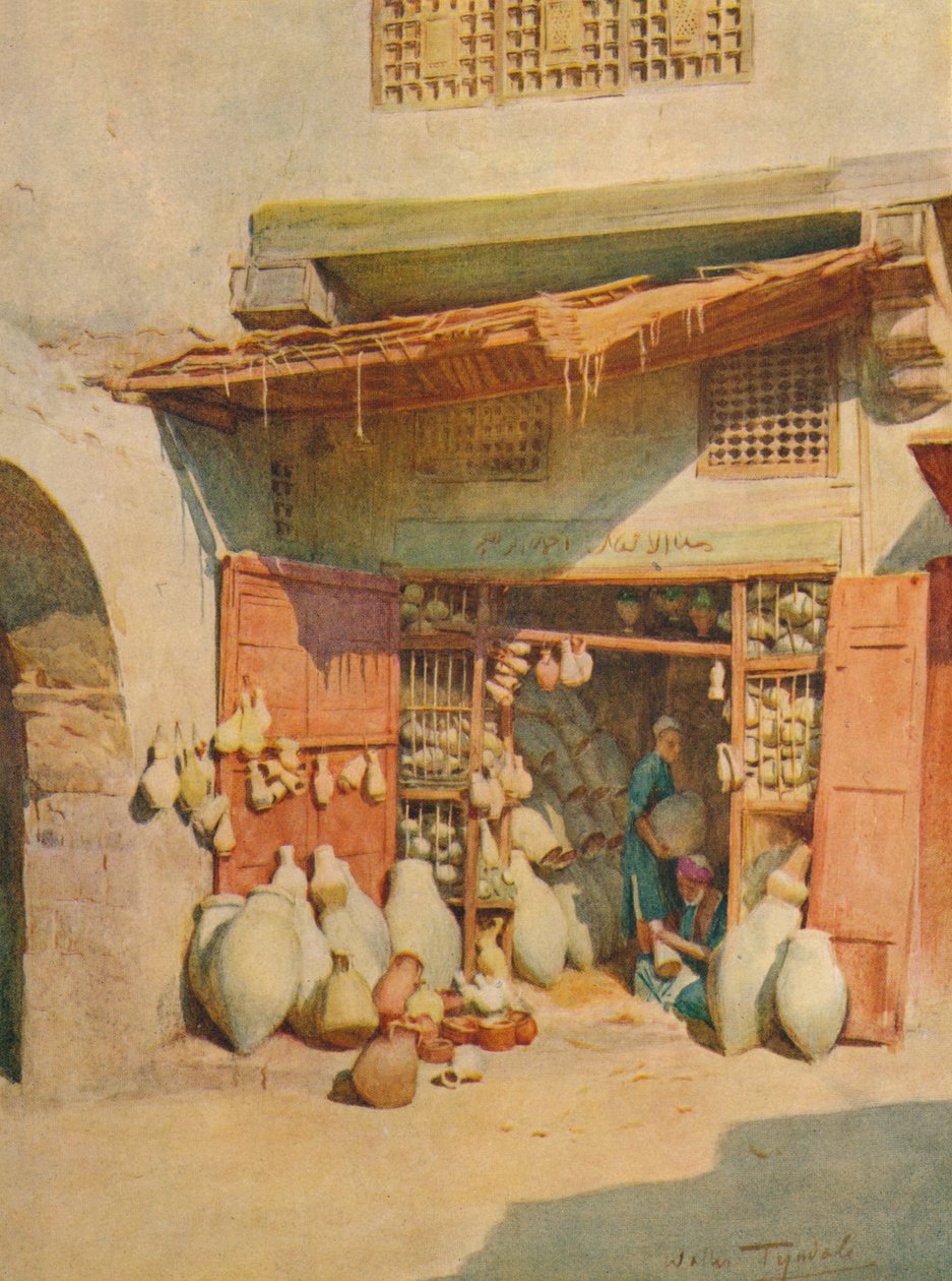 Bazar de poterie dans un village du Nil - Walter Frederick Roofe Tyndale