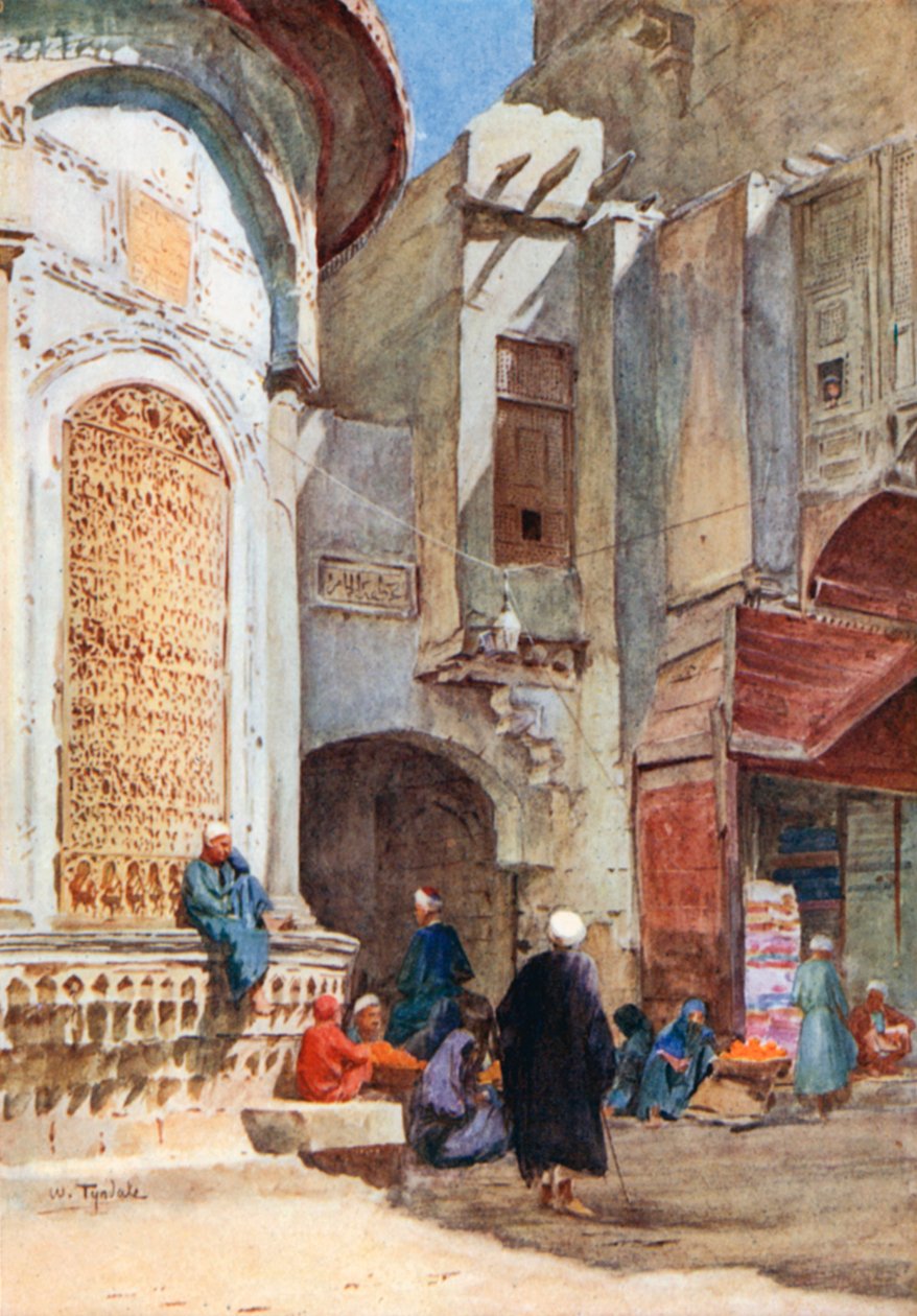 Le Sebil près de la porte Zuweyla (lithographie couleur) - Walter Frederick Roofe Tyndale