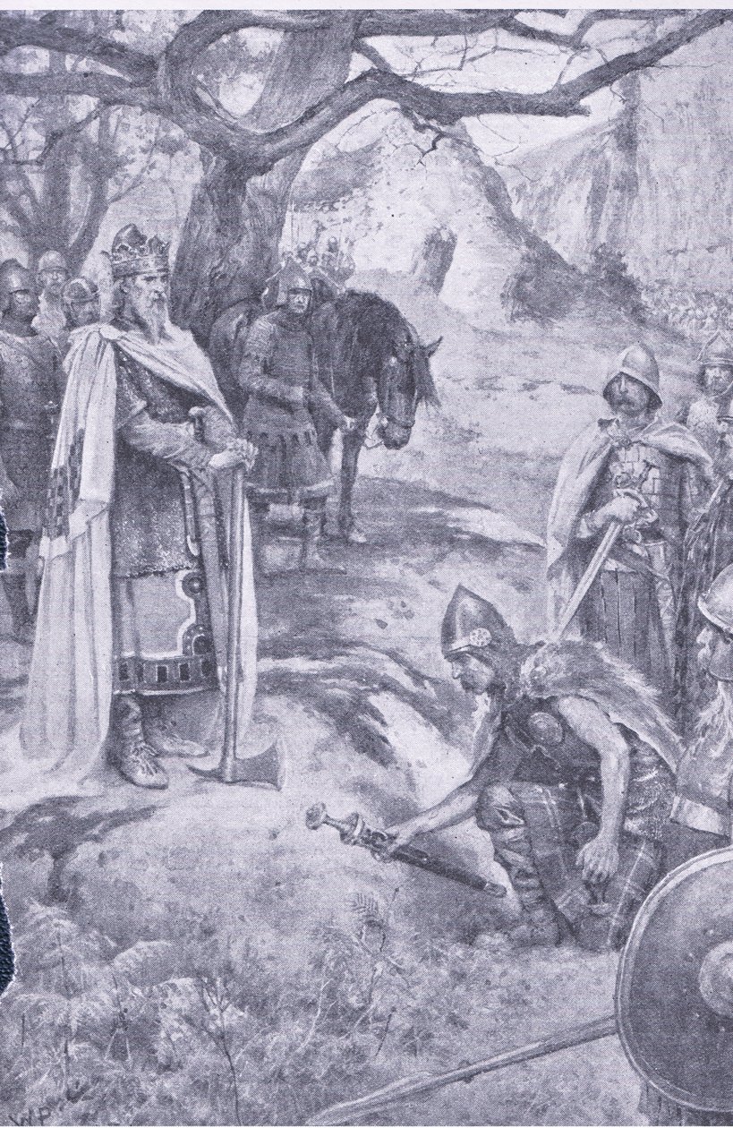 Sur ce champ est née la nation anglaise, illustration de Mon Magazine - Walter Paget