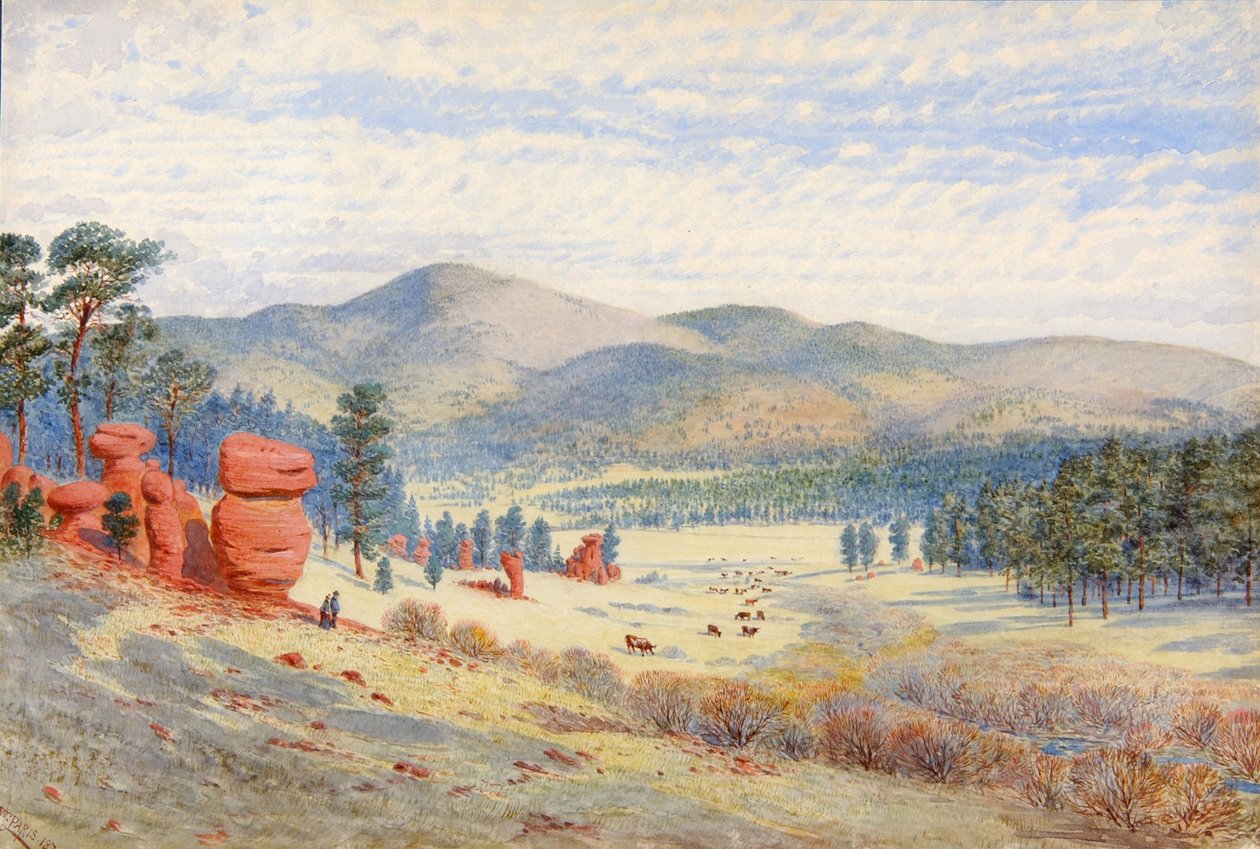 Dans le parc Monument, Colorado, 1874 - Walter Paris
