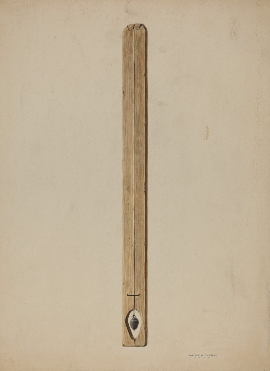 Fil à plomb et planche - Walter Praefke