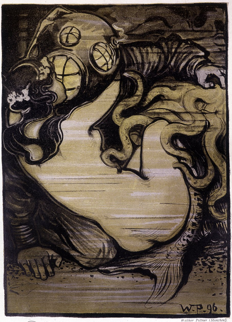 Sirène et scaphandrier, 