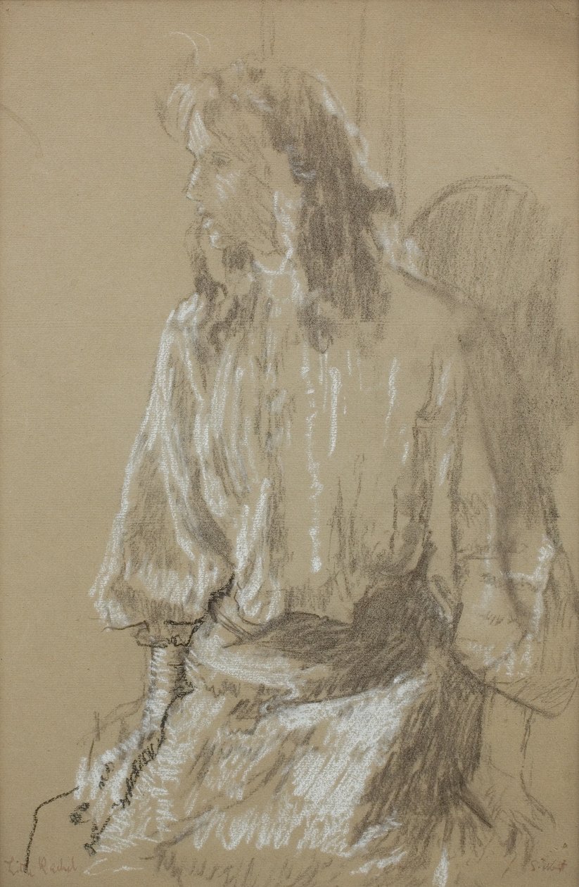 Petite Rachel, vers 1906 (craie noire et blanche sur papier gris) - Walter Richard Sickert