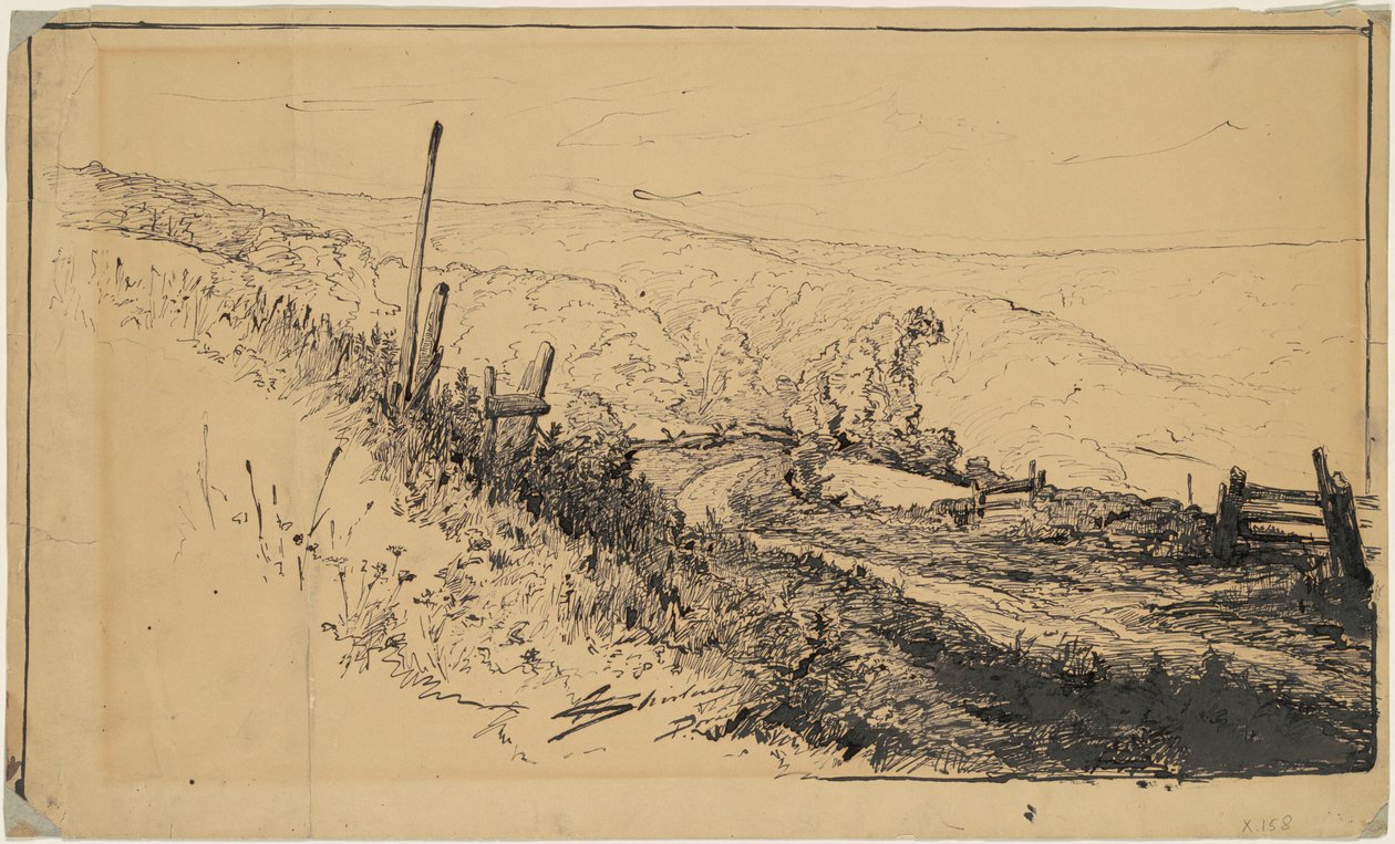 Une route dans les collines près de Dordrecht - Walter Shirlaw
