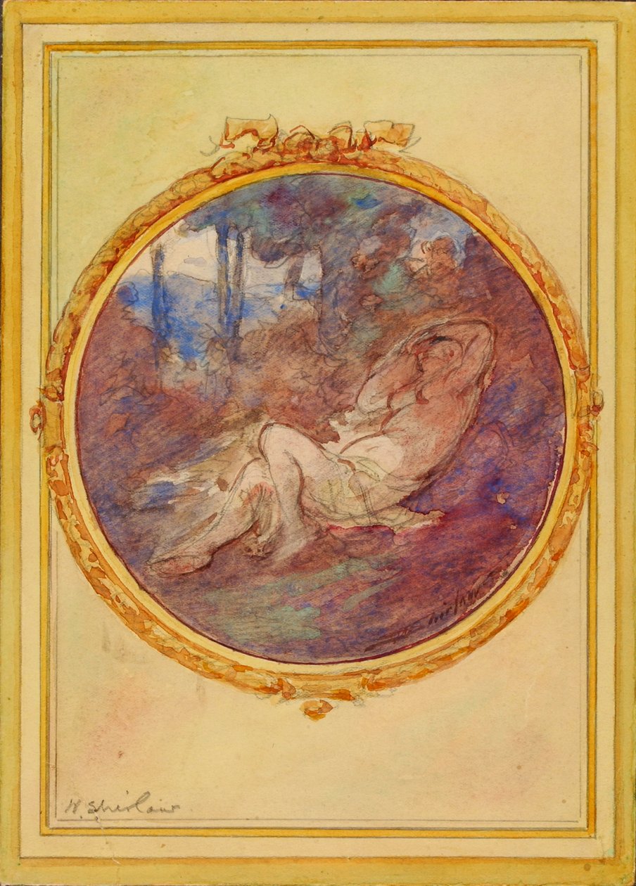 Figure Étude pour le panneau décoratif - Walter Shirlaw