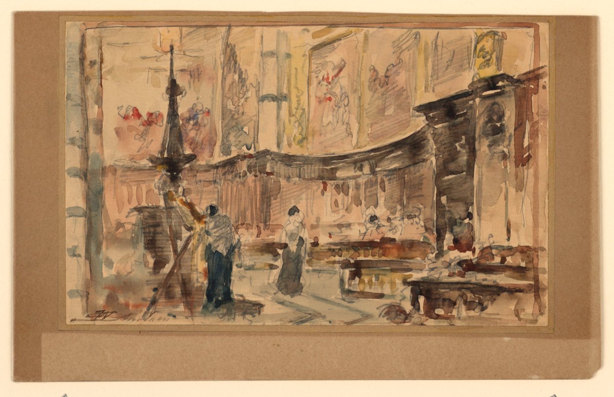 Partie inférieure du chœur, cathédrale de Sienne - Walter Shirlaw