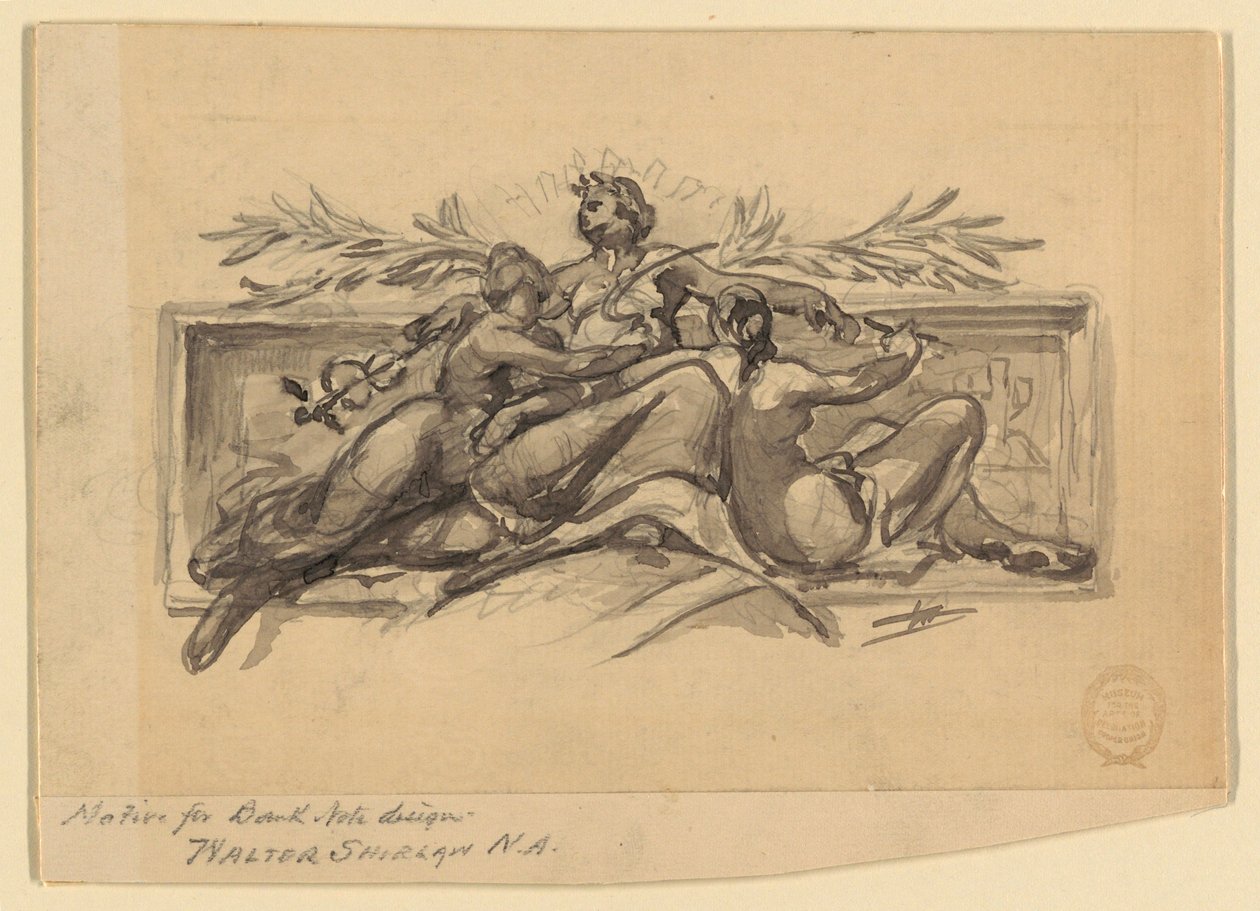 Motif pour la conception de billets de banque - Walter Shirlaw