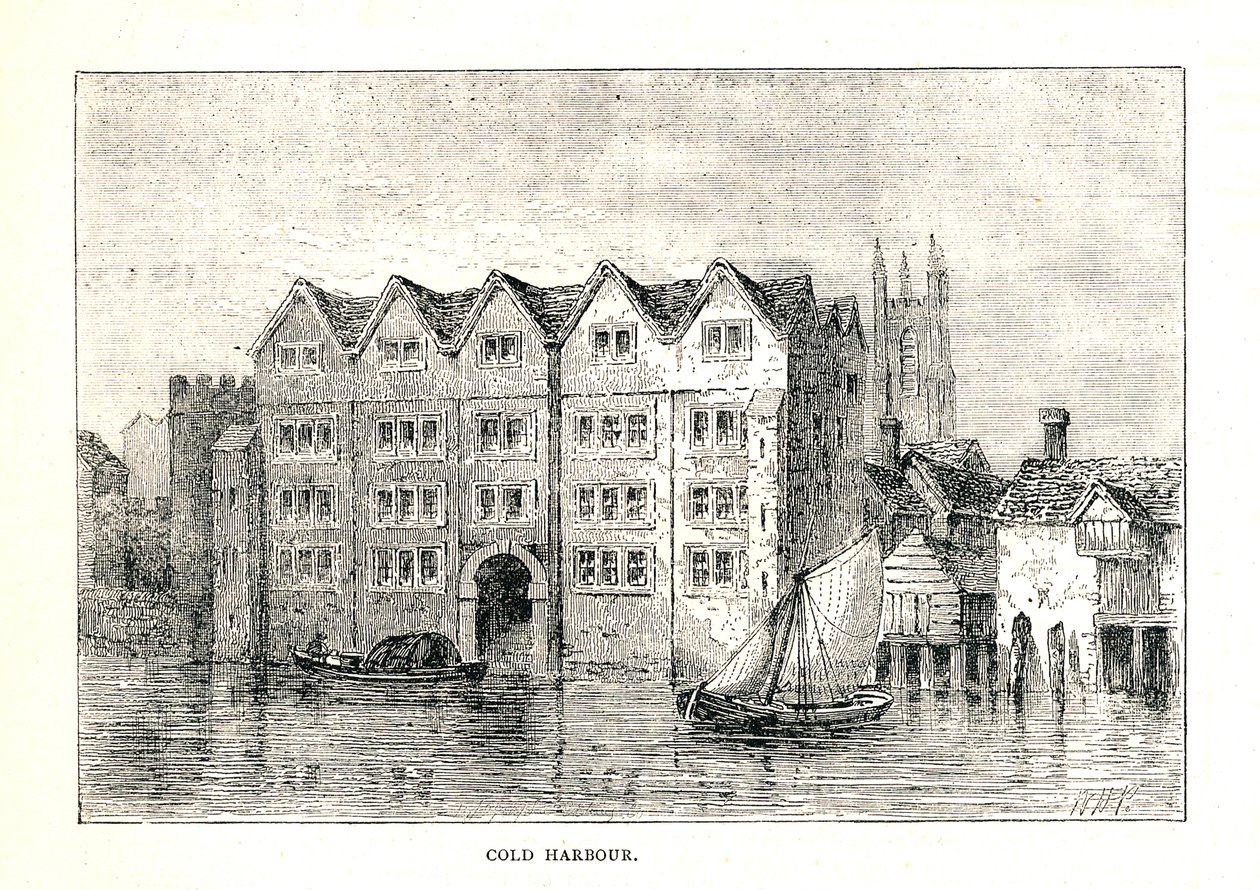 Cold Harbour. Maison médiévale North Bank of Thames au-dessus de London Bridge, 1894 - Walter Thornbury