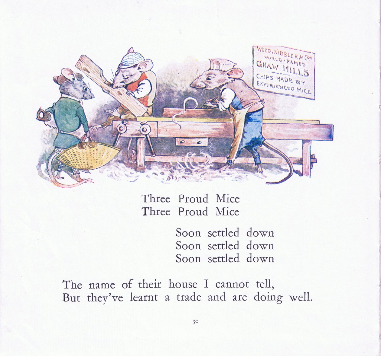 Trois souris fières, trois souris fières, bientôt installées - Walton Corbould