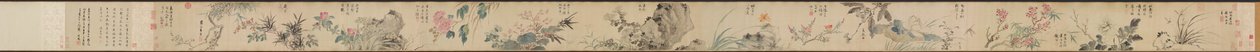Fleurs des quatre saisons, avec poèmes, 1531 - Wang Guxiang