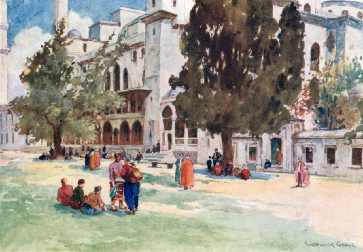 Cour du Suleimaniyeh (lithographie couleur) - Warwick (after) Goble
