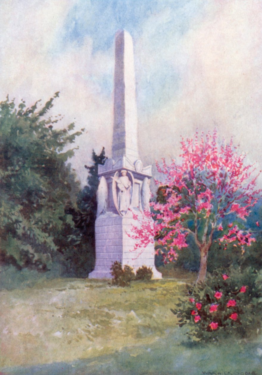 Mémorial de Crimée, cimetière britannique, Haidar Pasha (lithographie couleur) - Warwick (after) Goble