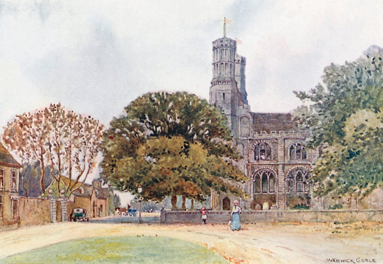 Abbaye de Thorney (lithographie couleur) - Warwick (after) Goble