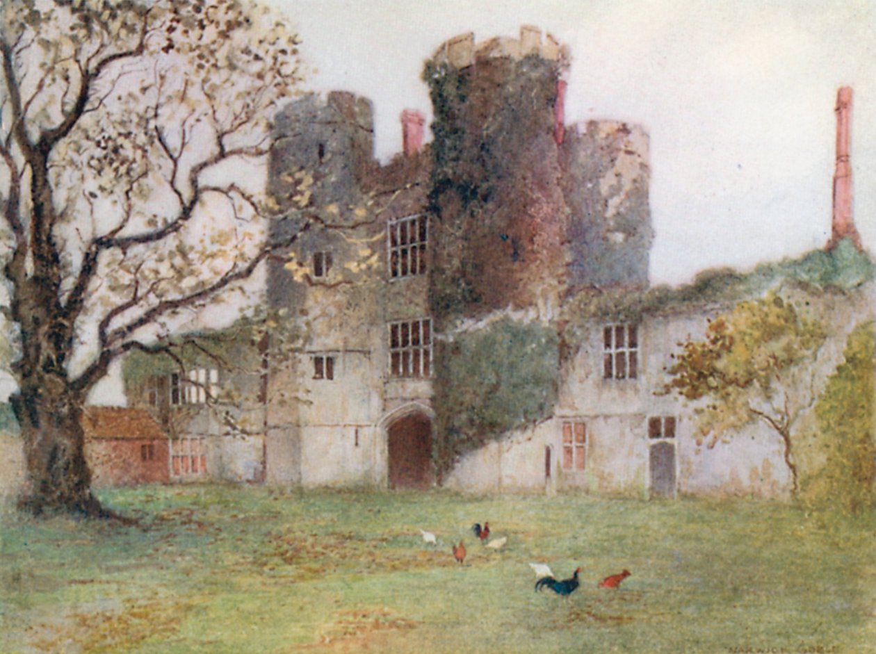 Abbaye de Titchfield (lithographie couleur) - Warwick (after) Goble