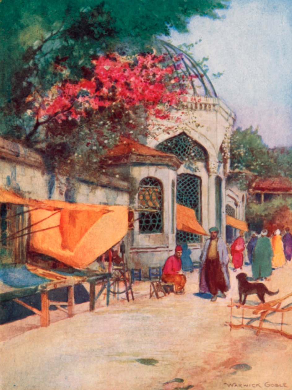 Tombe à Scutari (lithographie couleur) - Warwick (after) Goble