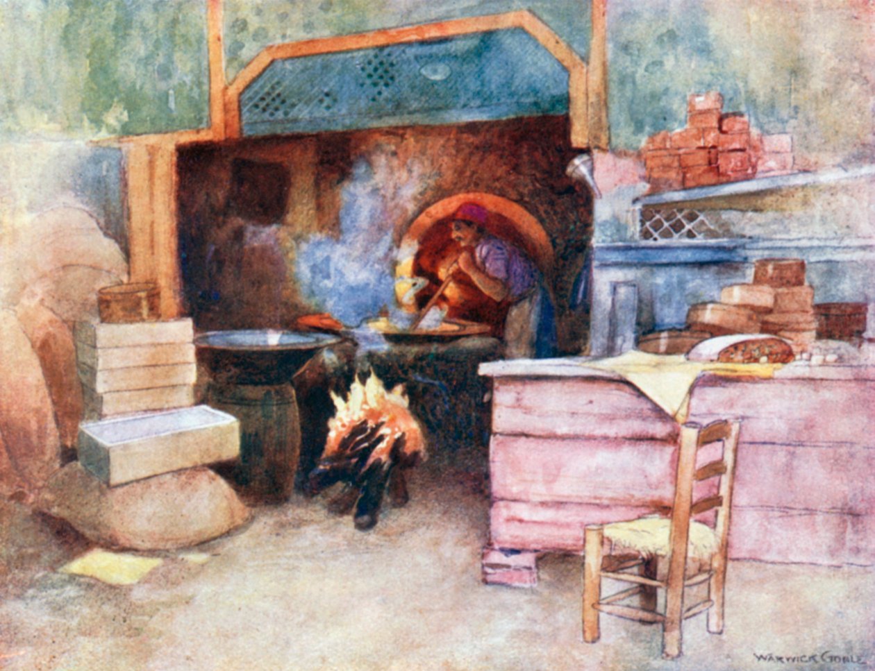 Turkish Delight Factory (lithographie couleur) - Warwick (after) Goble