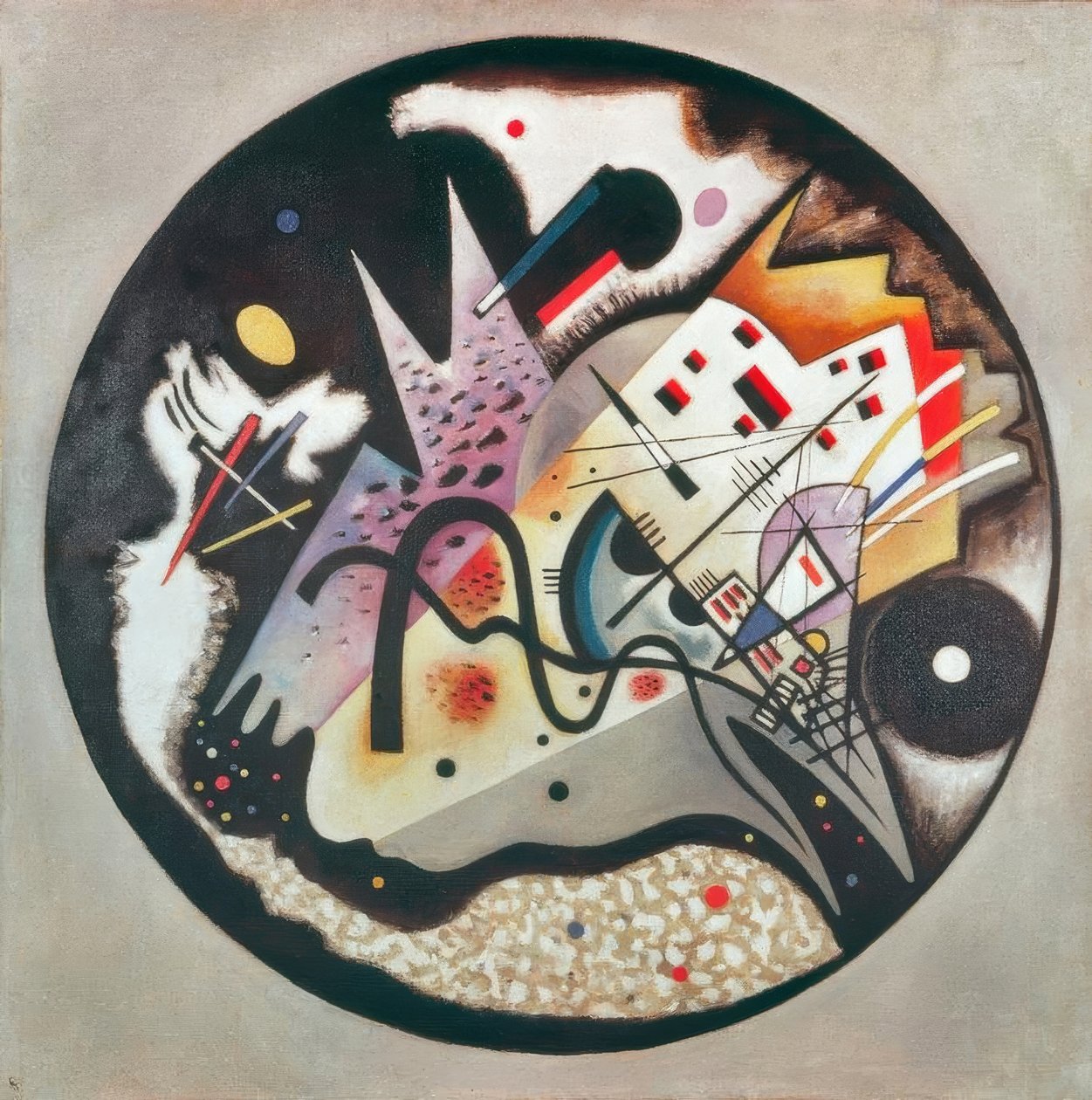 Dans le cercle noir - Wassily Kandinsky