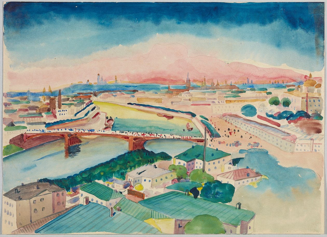 Vue de Moscou - Wassily Kandinsky