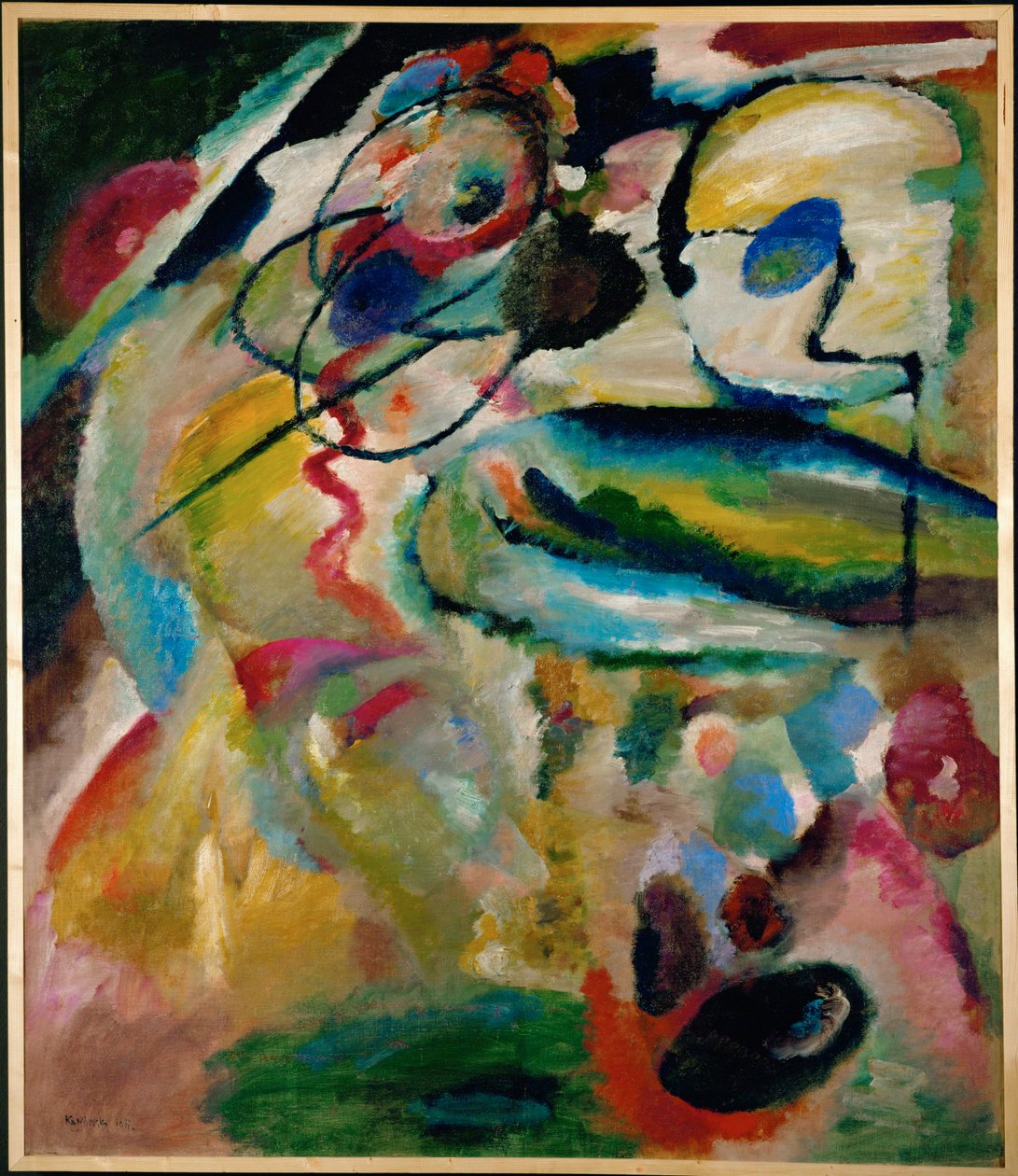 Composition (huile sur toile) - Wassily Kandinsky