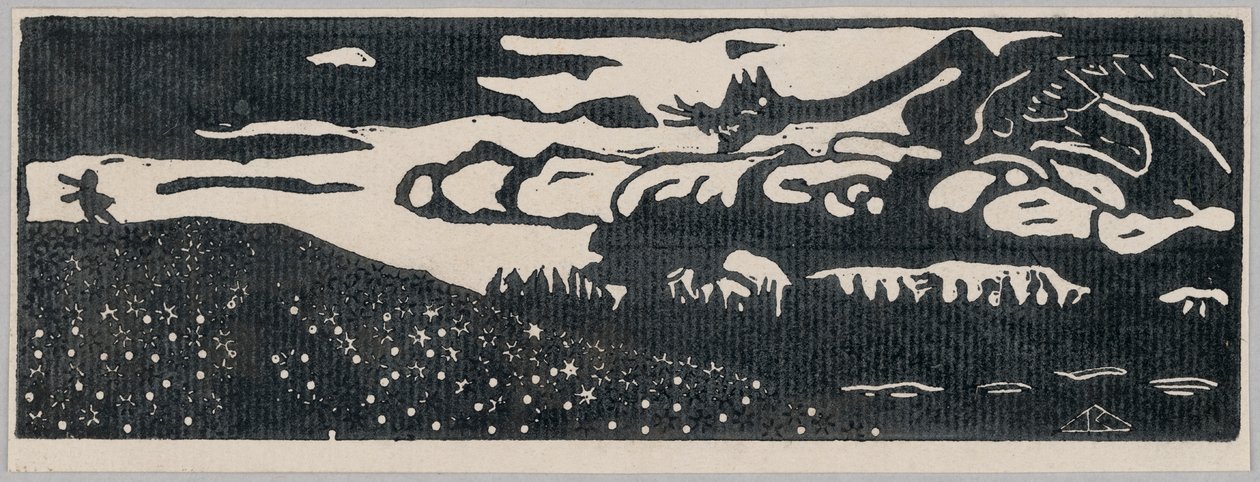 Le dragon (deuxième état) - Wassily Kandinsky